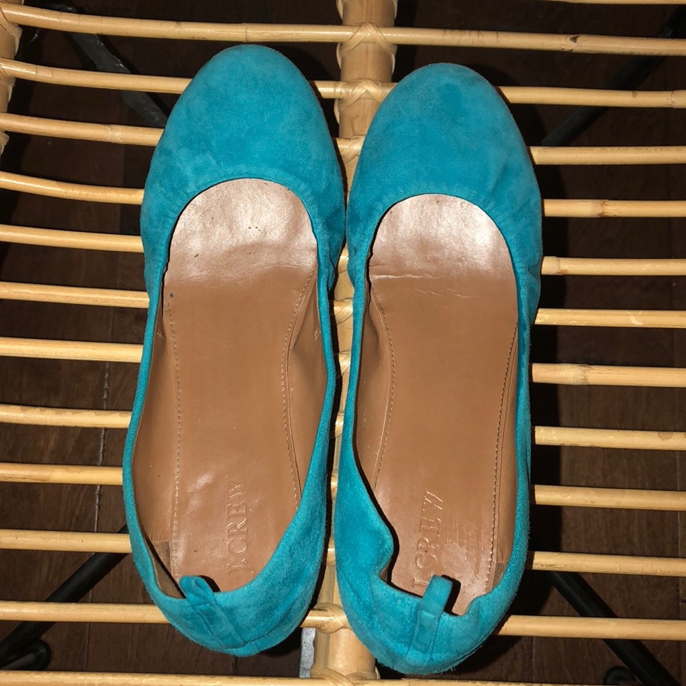J. Crew suede Anya flats Size 8